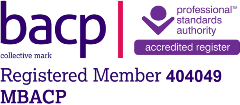 Logo of BACP accredited membership – indicating professional counselling accreditation.